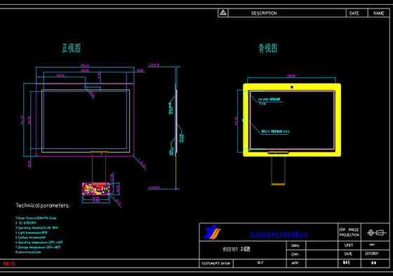 10.1 pulgadas USB PCAP panel táctil para control industrial computadora todo en uno con alta sensibilidad