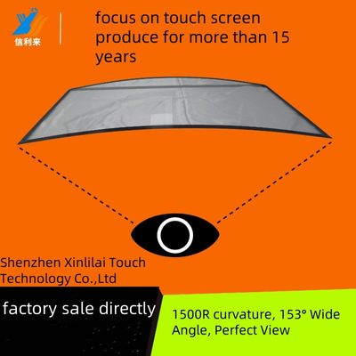Panel de pantalla táctil curvada de 32 pulgadas pantalla táctil PCAP multi-tacto impermeable a la agua impermeable al aceite Anti-UV personalizables jukeboxes industriales comerciales médicos