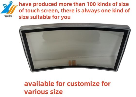 Panel de pantalla táctil curvada de 32 pulgadas pantalla táctil PCAP multi-tacto impermeable a la agua impermeable al aceite Anti-UV personalizables jukeboxes industriales comerciales médicos