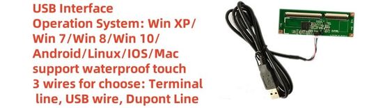 43 pulgadas 10 puntos capacitiva pantalla táctil pantalla de USB Interfaz G + G estructura