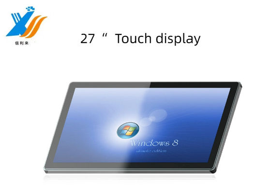 27 pulgadas Pantalla táctil capacitiva con tipo de interfaz USB para interfaces industriales entre humanos y máquinas