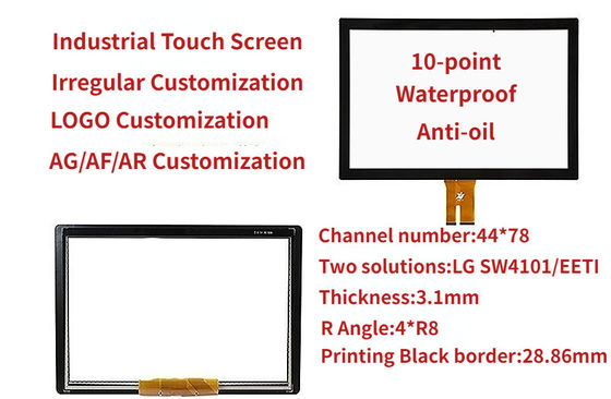 Hasta 10 puntos de pantalla táctil múltiple estructura G + G para equipos de autoservicio POS