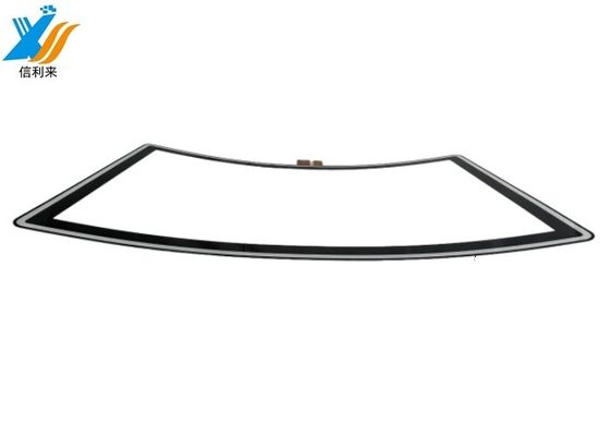 Panel táctil curvado de 32 pulgadas Multi-tacto impermeable a agua impermeable a aceite Anti-UV AR / AG / AF Personalizable para pantalla comercial Juego de máquinas de entretenimiento