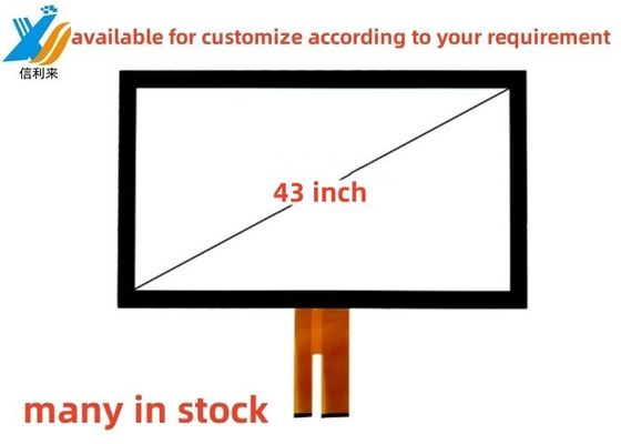 43 pulgadas Multi toque proyectado capacitivo (PCAP) GG GFF panel de pantalla táctil impermeable a aceite lápiz táctil guante toque pantalla de LCD LED monitor anti-UV personalizado para juegos de educación médica industrial