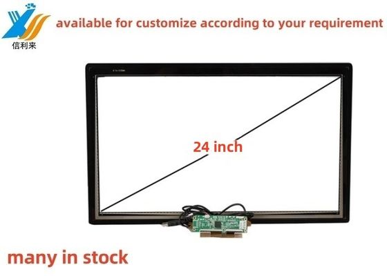 24 pulgadas Multi toque proyectado USB capacitivo (PCAP) GG GFF panel de pantalla táctil personalizado AR AG AF impermeable a aceite guante de pluma de toque pantalla LCD led monitor para la educación Comida Pedido hogar inteligente