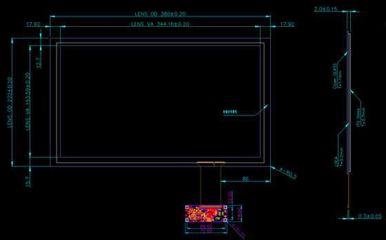 15Panel de pantalla táctil de 6 pulgadas con 10 puntos táctiles 1980*1280 de vidrio para aplicaciones médicas