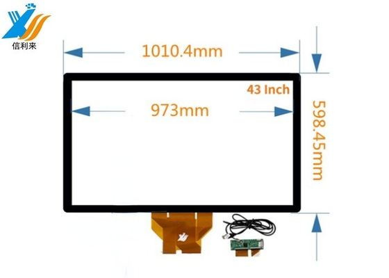 Panel táctil capacitivo de 43 pulgadas, personalizable con monitor de BOE LG IC para pared de video interactiva HMI educación quiosco de autoservicio tabletas caja registradora POS