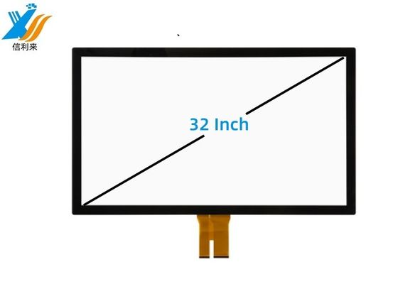 Panel táctil PCAP G+G de 32 pulgadas con interfaz USB/I²C y controlador ILITEK