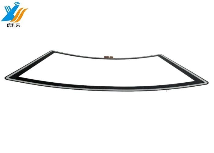 Panel táctil curvado de 32 pulgadas Multi-tacto impermeable a agua impermeable a aceite Anti-UV AR / AG / AF Personalizable para pantalla comercial Juego de máquinas de entretenimiento