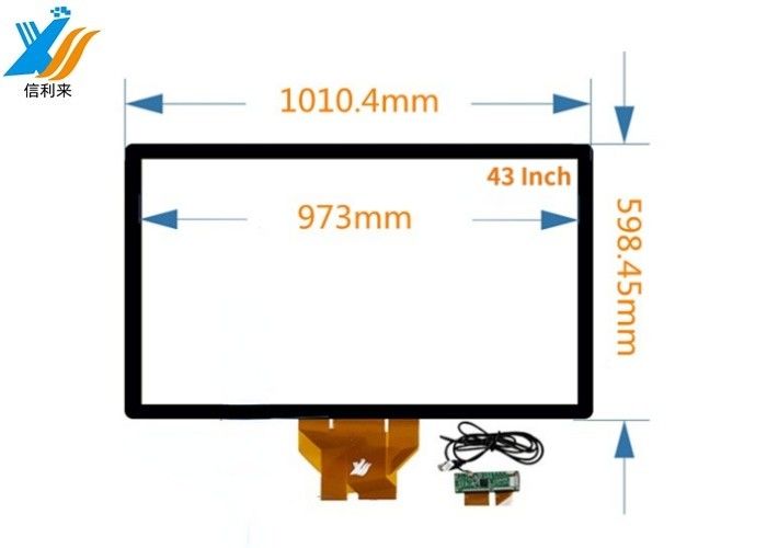 Panel táctil capacitivo de 43 pulgadas, personalizable con monitor de BOE LG IC para pared de video interactiva HMI educación quiosco de autoservicio tabletas caja registradora POS
