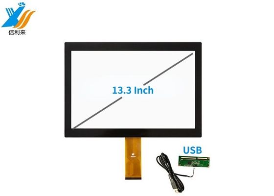Un buen precio. 13.3'' Panel industrial de pantalla táctil múltiple con interfaz USB y IIC con estructura G+G en línea